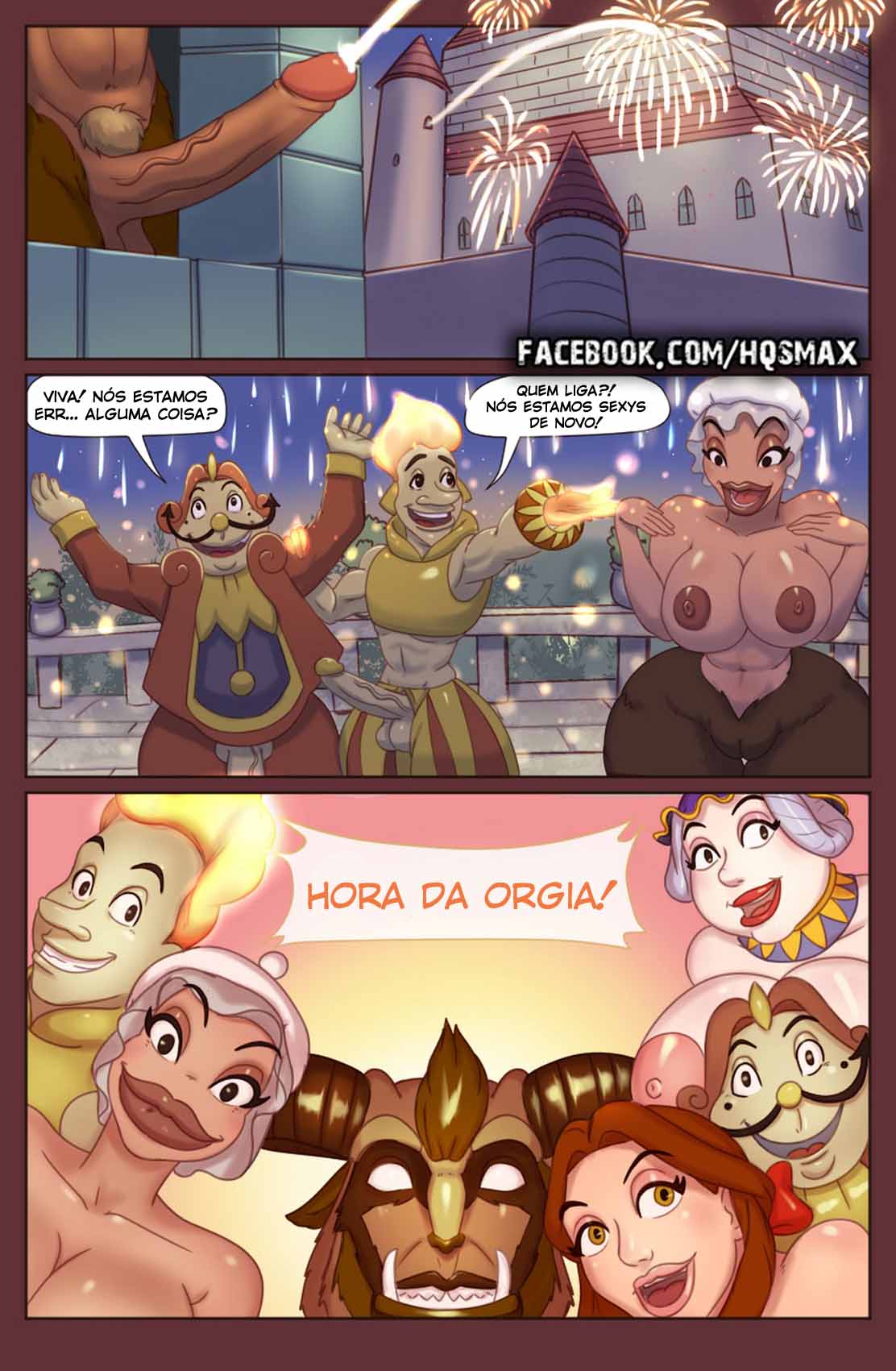 Página 26 do quadrinho adulto: A Bela e a Fera Pornô – Leia completo em XCOMICS