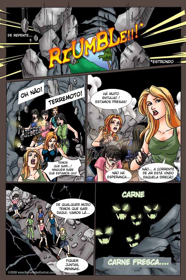 Página 2 do quadrinho adulto: A Caverna do Terror e do Sexo – Leia completo em XCOMICS