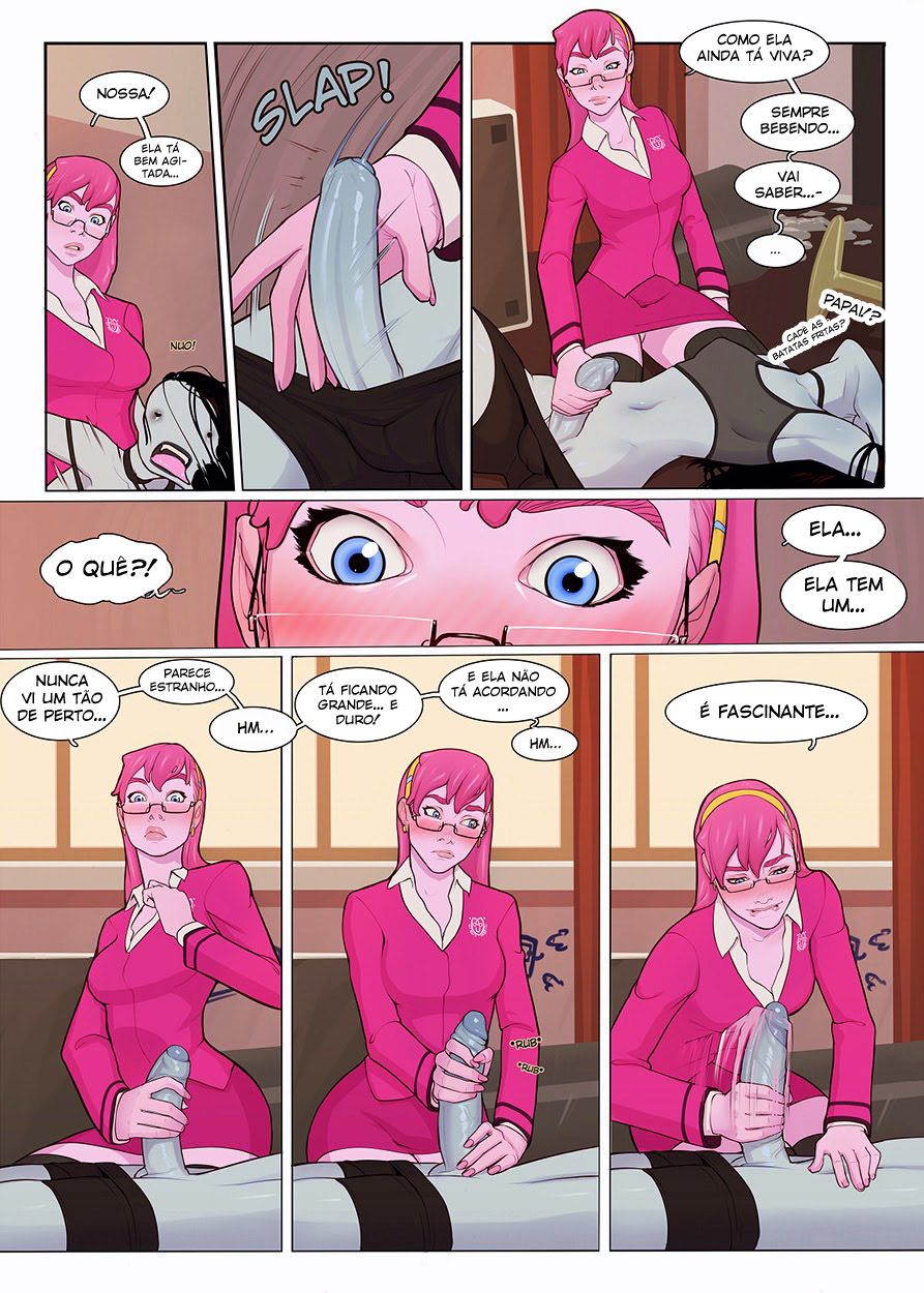 Página 1 do quadrinho adulto: A colega de quarto – Leia completo em XCOMICS