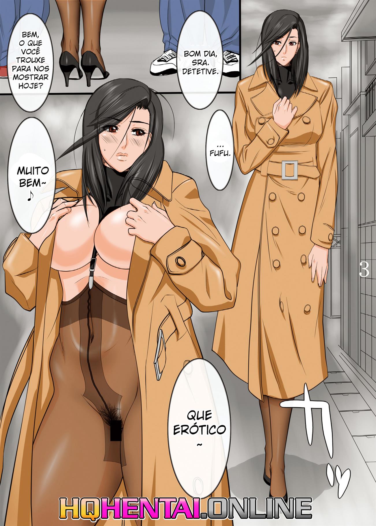 Página 3 do quadrinho adulto: A Detetive Exibicionista – Leia completo em XCOMICS