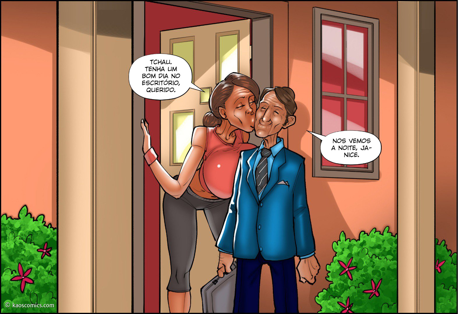 Página 2 do quadrinho adulto: A esposa e o jardineiro negão 3 – Leia completo em XCOMICS
