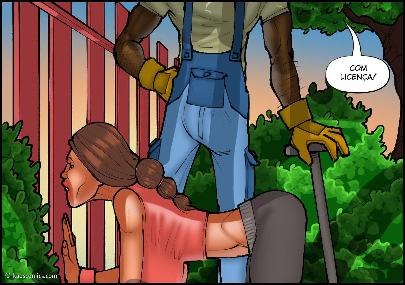 Página 12 do quadrinho adulto: A esposa e o jardineiro negão 3 – Leia completo em XCOMICS