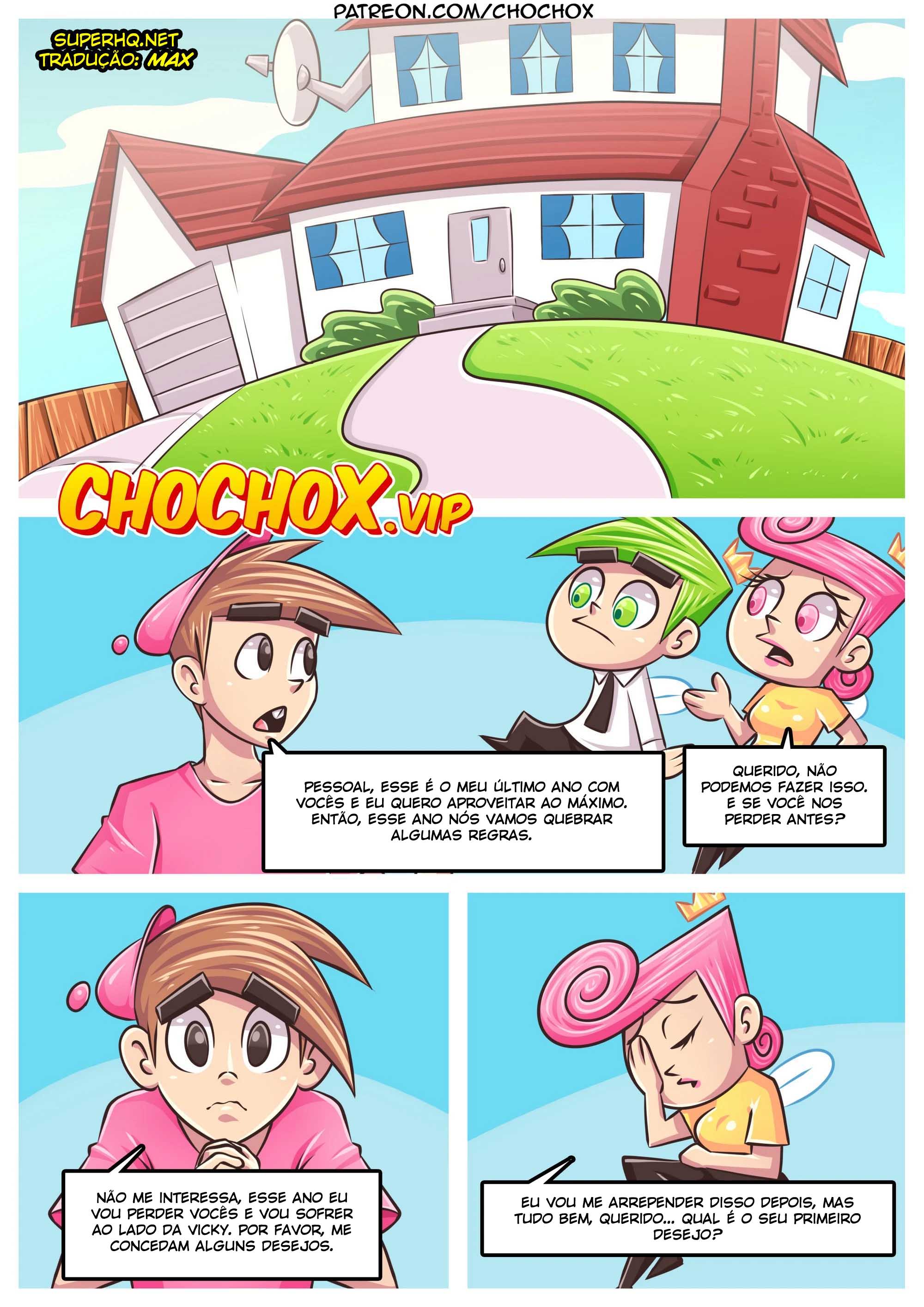Página 2 do quadrinho adulto: A folga de Cosmo e Wanda – Leia completo em XCOMICS