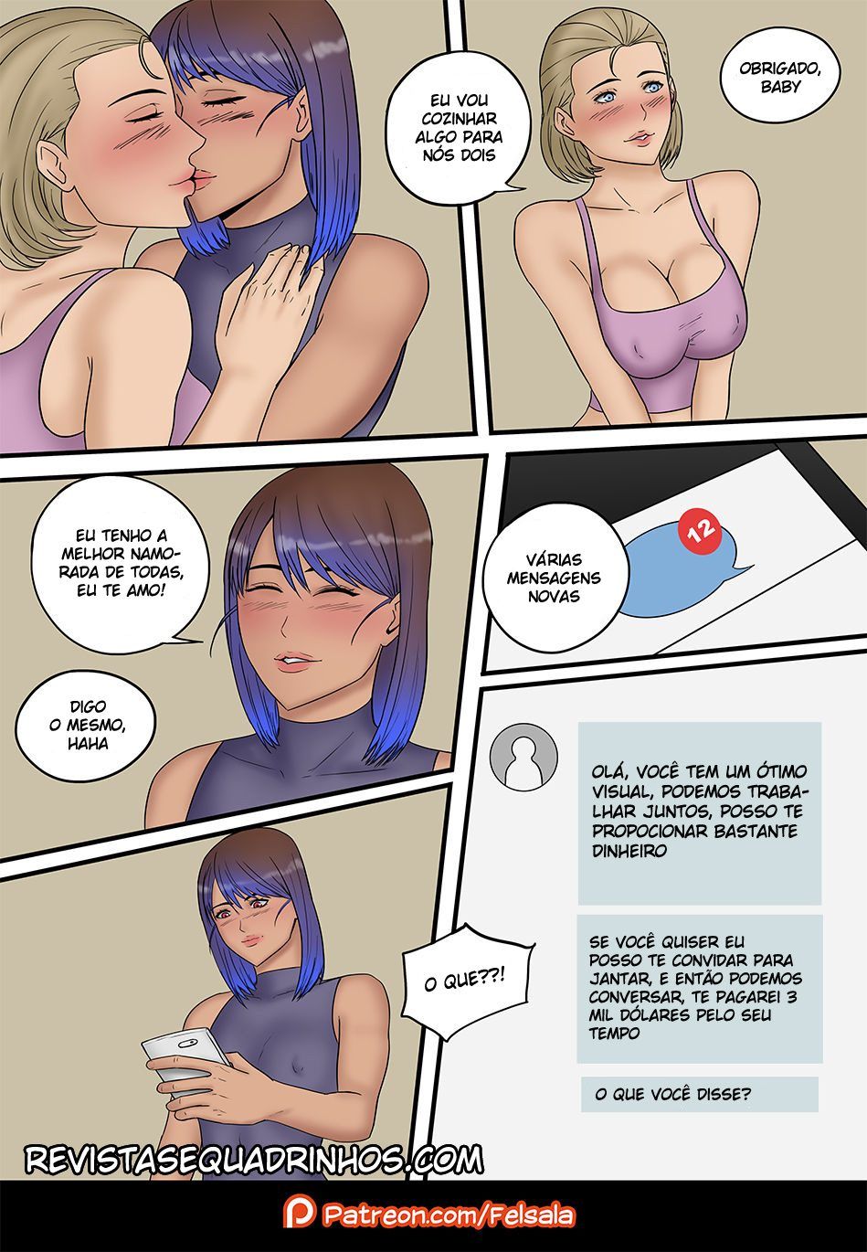 Página 3 do quadrinho adulto: A garota do instagram – Leia completo em XCOMICS