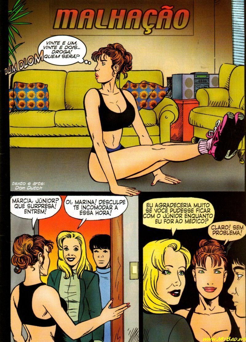 Página 2 do quadrinho adulto: A malhação da tia – Leia completo em XCOMICS