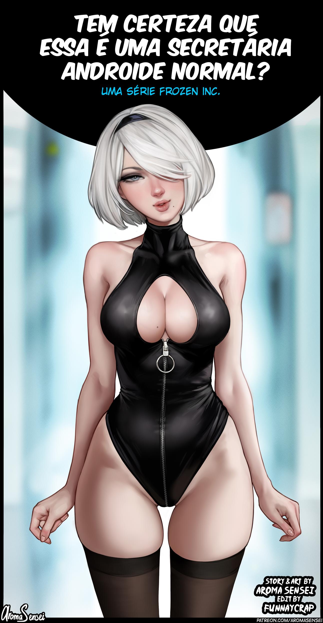Página 1 do quadrinho adulto: A nova secretária androide – Leia completo em XCOMICS