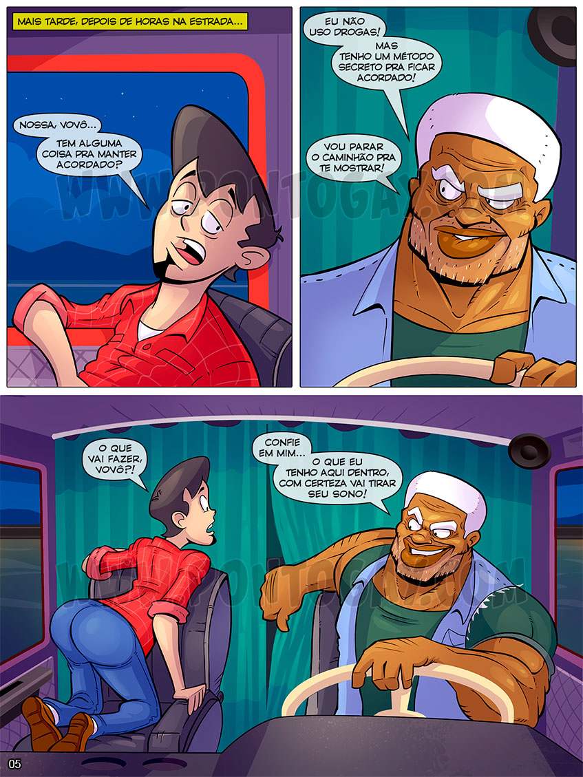 Página 5 do quadrinho adulto: A primeira viagem com Vovô – Leia completo em XCOMICS