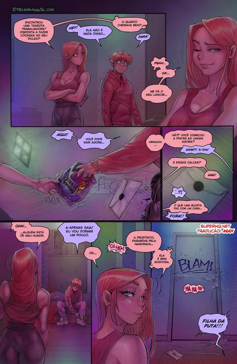 Página 24 do quadrinho adulto: A Professora da Faculdade – Leia completo em XCOMICS