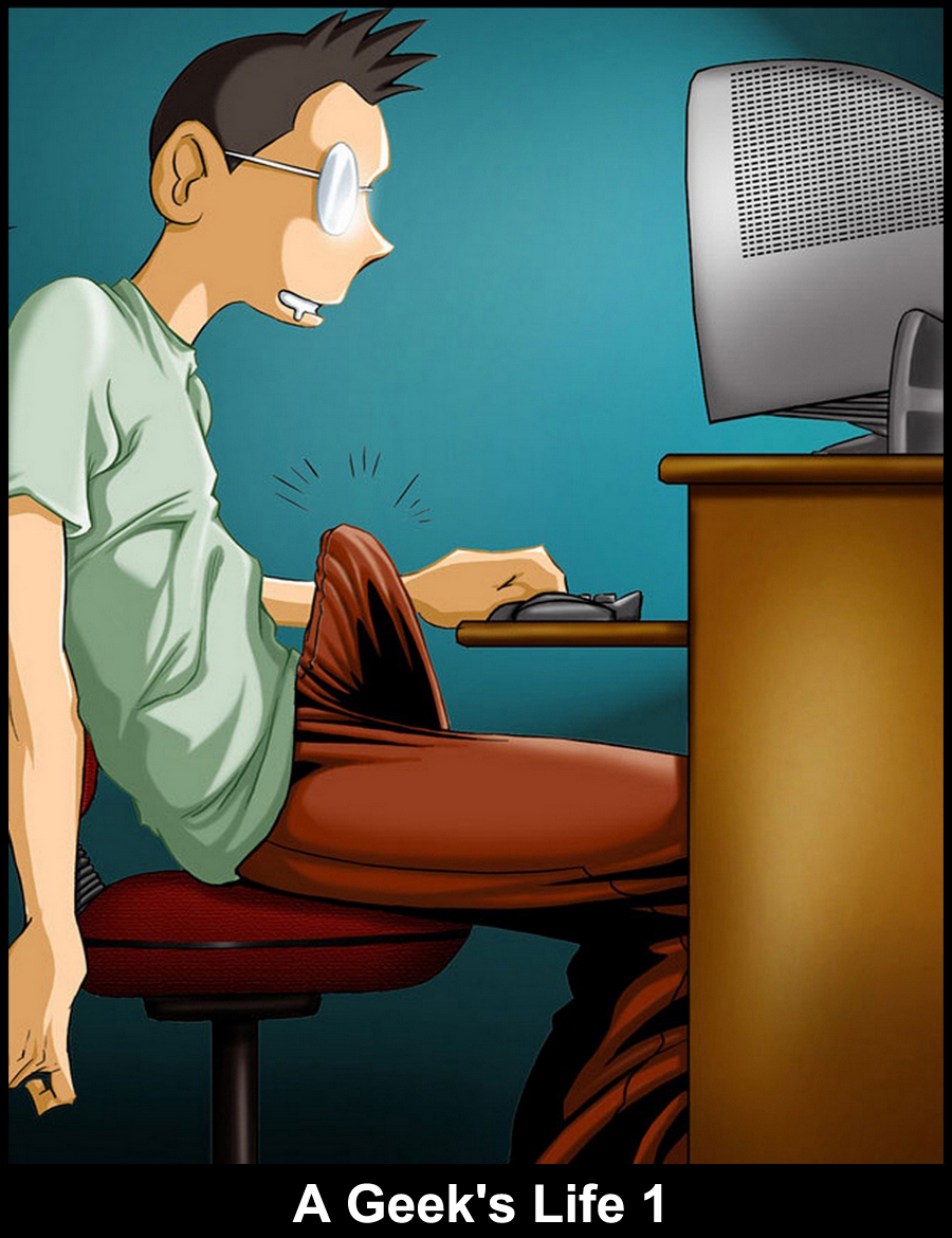 Página 1 do quadrinho adulto: A Vida de um Nerd – Leia completo em XCOMICS