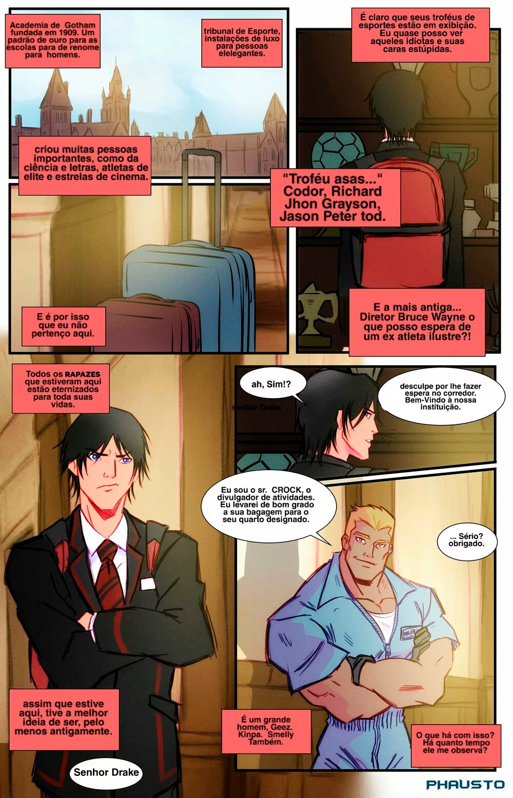 Página 2 do quadrinho adulto: Academia de Gothan - Parte 01 – Leia completo em XCOMICS