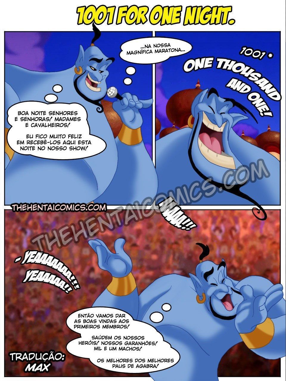 Capa do quadrinho adulto: Aladdin e as 1001 putarias – Leia online em XCOMICS