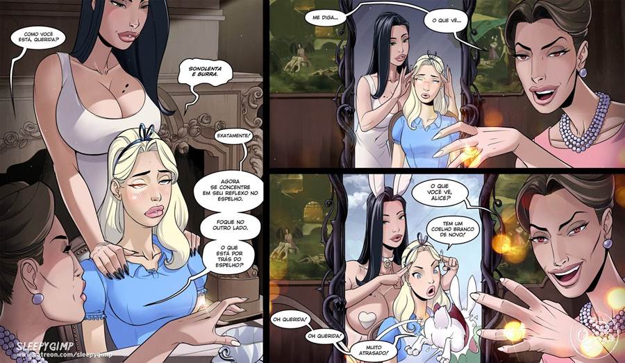 Página 11 do quadrinho adulto: Alice experimentando ser lésbica – Leia completo em XCOMICS
