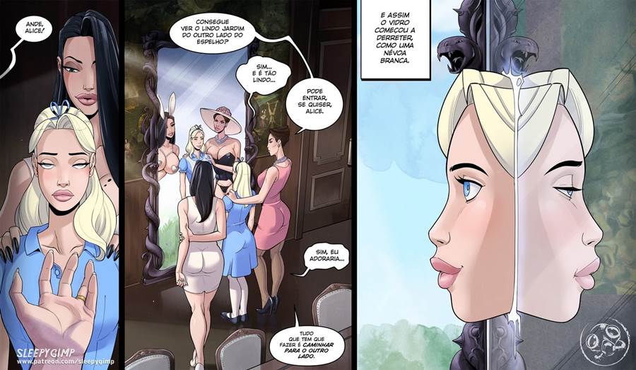 Página 12 do quadrinho adulto: Alice experimentando ser lésbica – Leia completo em XCOMICS