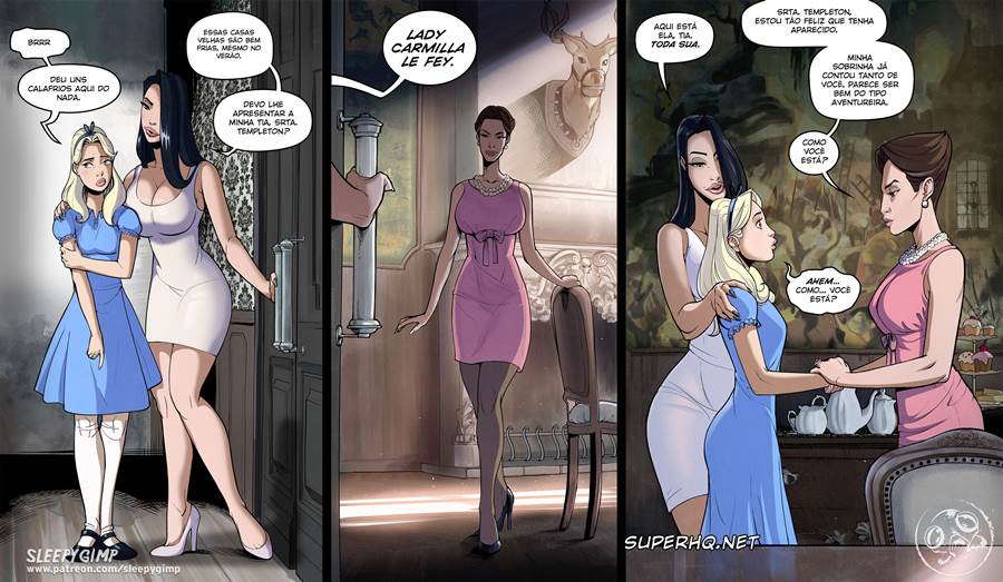Página 5 do quadrinho adulto: Alice experimentando ser lésbica – Leia completo em XCOMICS