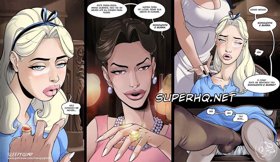 Página 10 do quadrinho adulto: Alice experimentando ser lésbica – Leia completo em XCOMICS