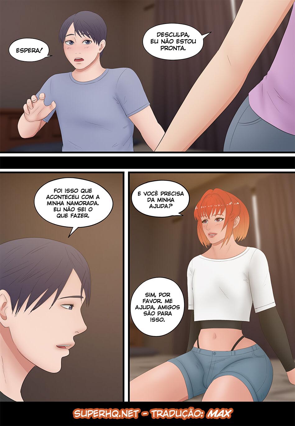Página 3 do quadrinho adulto: Amigos ajudam uns aos outros – Leia completo em XCOMICS
