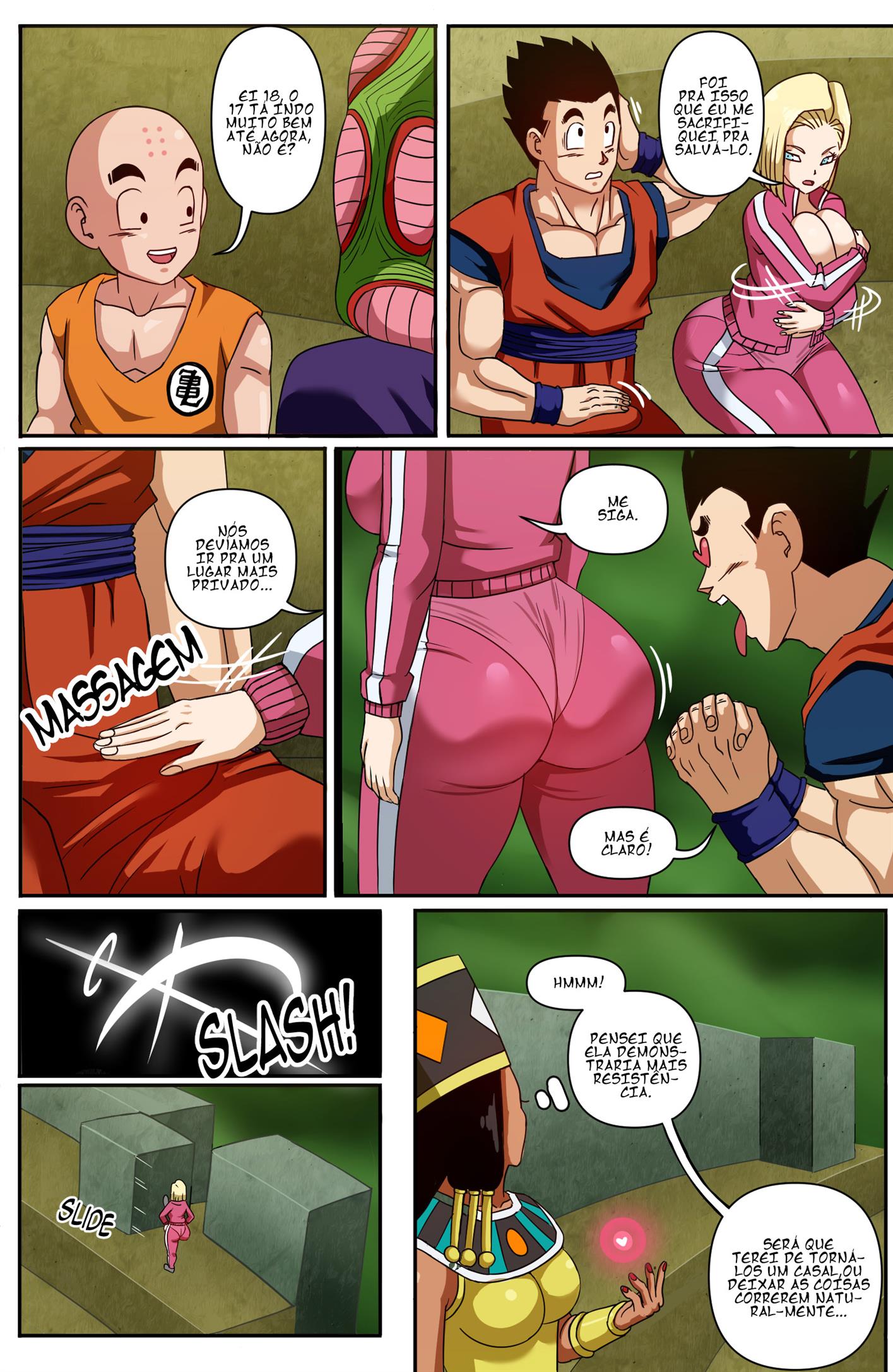 Página 6 do quadrinho adulto: Android 18 e Gohan – Leia completo em XCOMICS