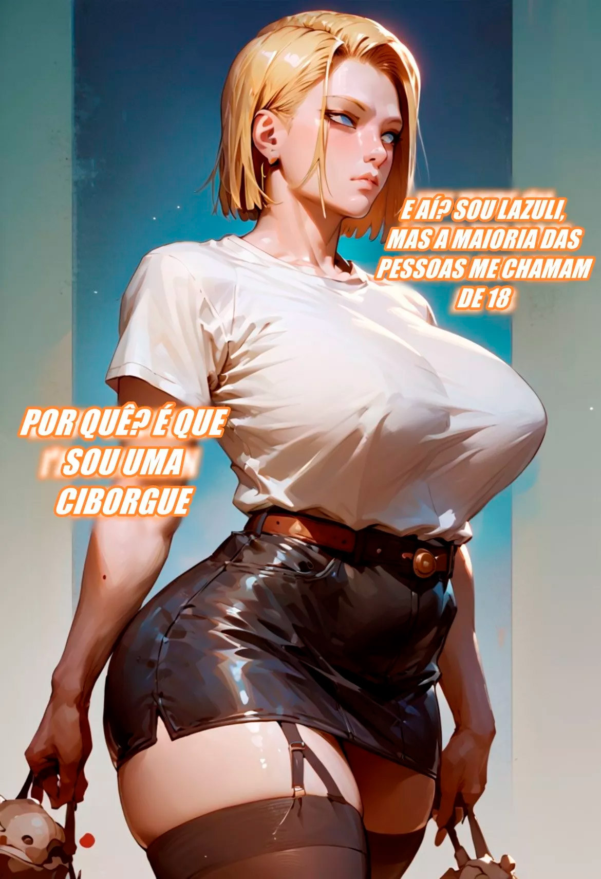 Página 1 do quadrinho adulto: Android 18 fudendo com seus companheiros – Leia completo em XCOMICS