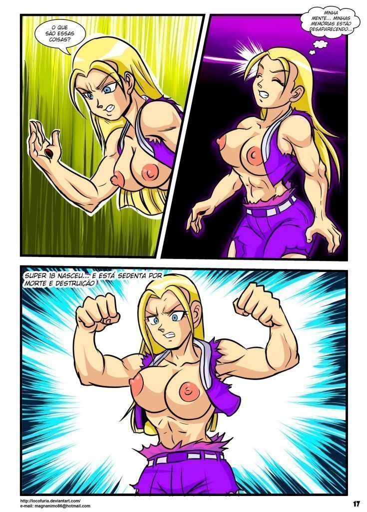 Página 17 do quadrinho adulto: Androide 18 virou lésbica – Leia completo em XCOMICS