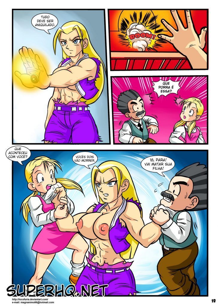 Página 18 do quadrinho adulto: Androide 18 virou lésbica – Leia completo em XCOMICS