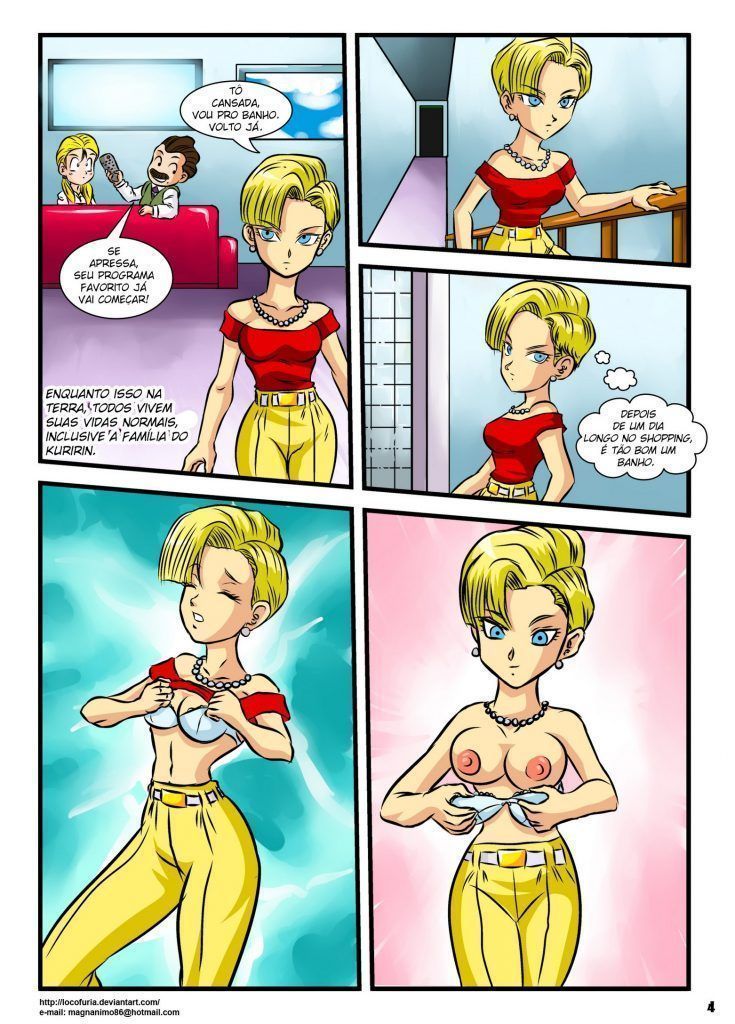 Página 4 do quadrinho adulto: Androide 18 virou lésbica – Leia completo em XCOMICS