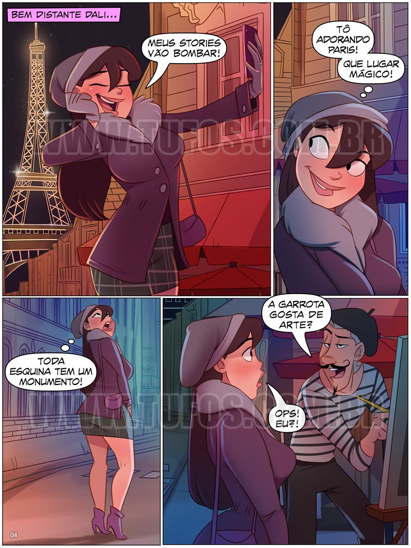 Página 4 do quadrinho adulto: Aninha em Paris – Leia completo em XCOMICS