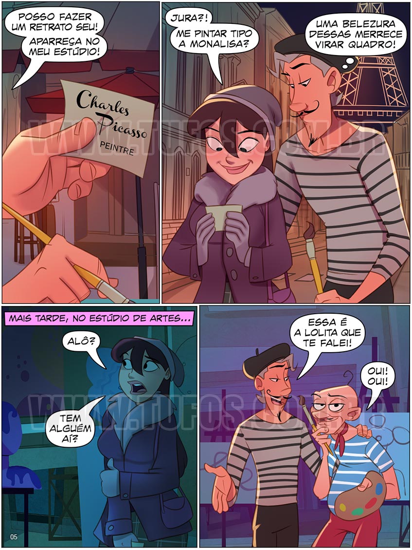 Página 5 do quadrinho adulto: Aninha em Paris – Leia completo em XCOMICS