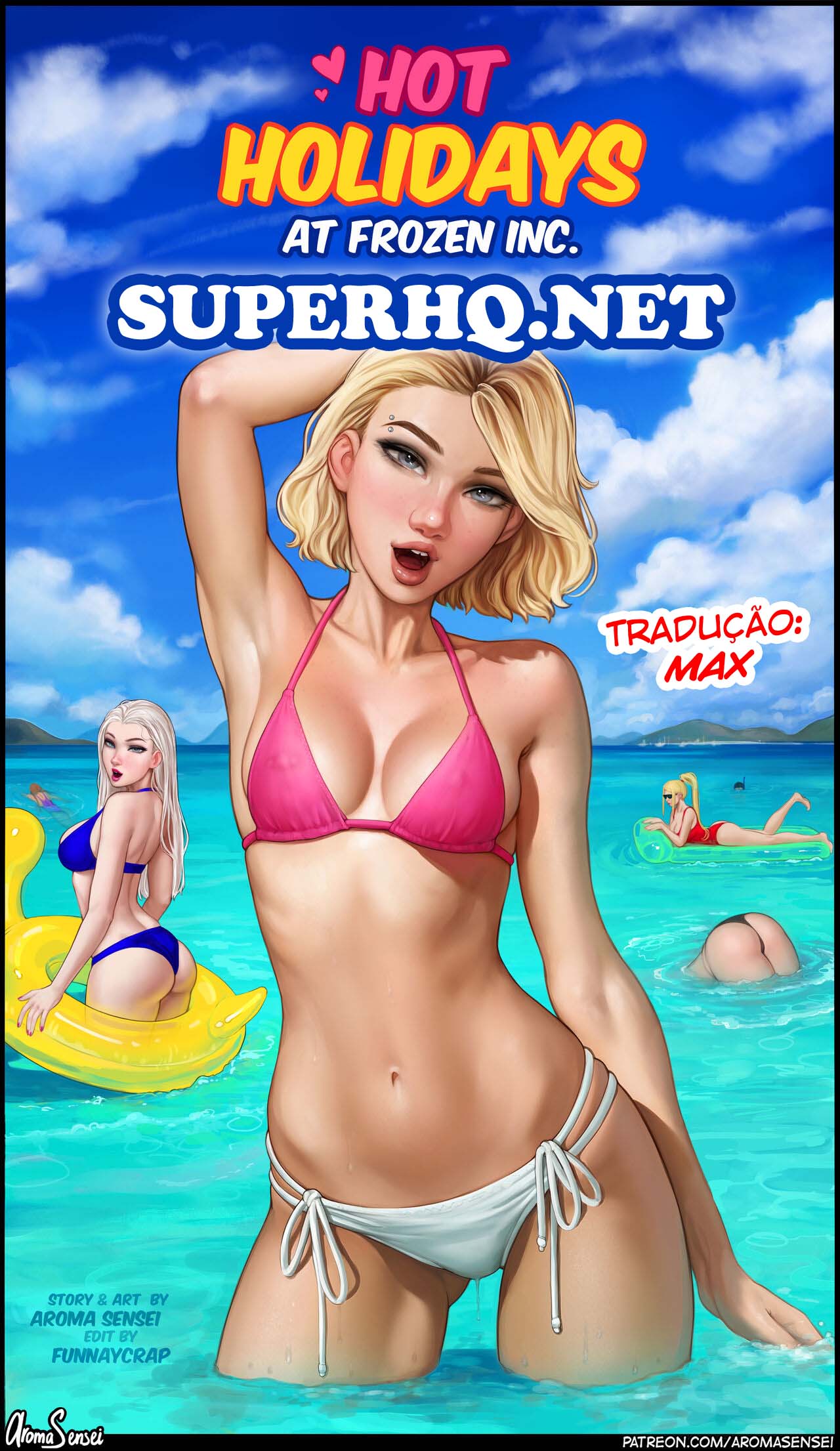 Página 1 do quadrinho adulto: As férias da Frozen Inc. – Leia completo em XCOMICS