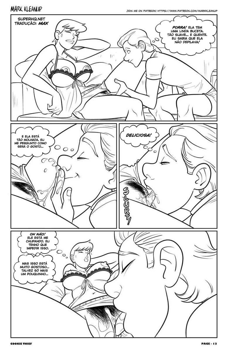 Página 14 do quadrinho adulto: Assistindo pornografia com a prima – Leia completo em XCOMICS