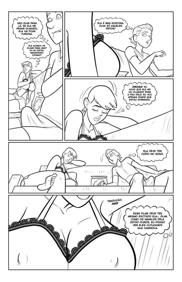 Página 7 do quadrinho adulto: Assistindo pornografia com a prima – Leia completo em XCOMICS