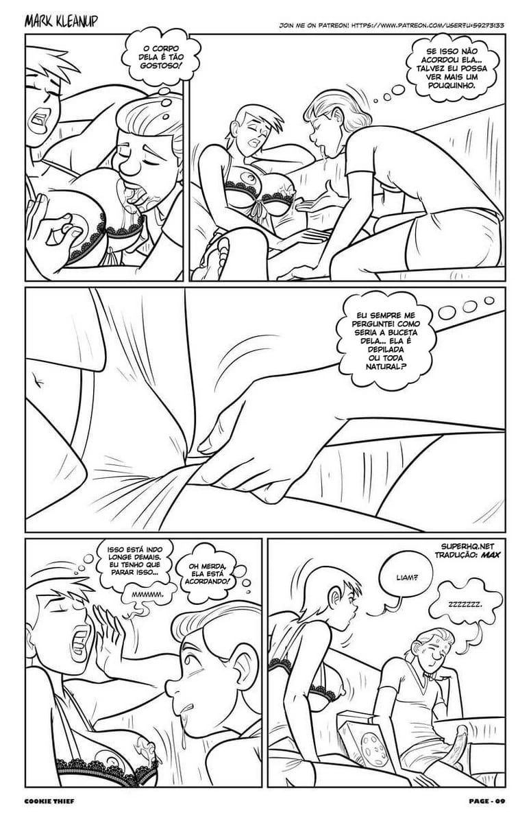 Página 10 do quadrinho adulto: Assistindo pornografia com a prima – Leia completo em XCOMICS