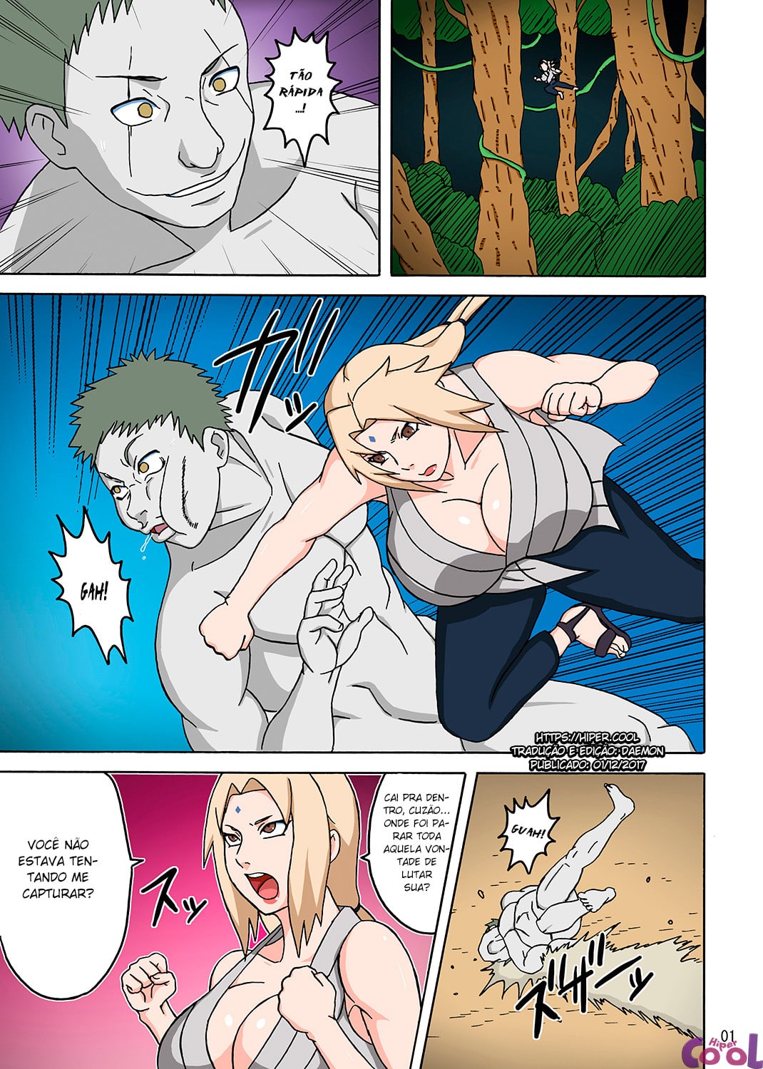Página 2 do quadrinho adulto: Batendo de frente com a Tsunade – Leia completo em XCOMICS