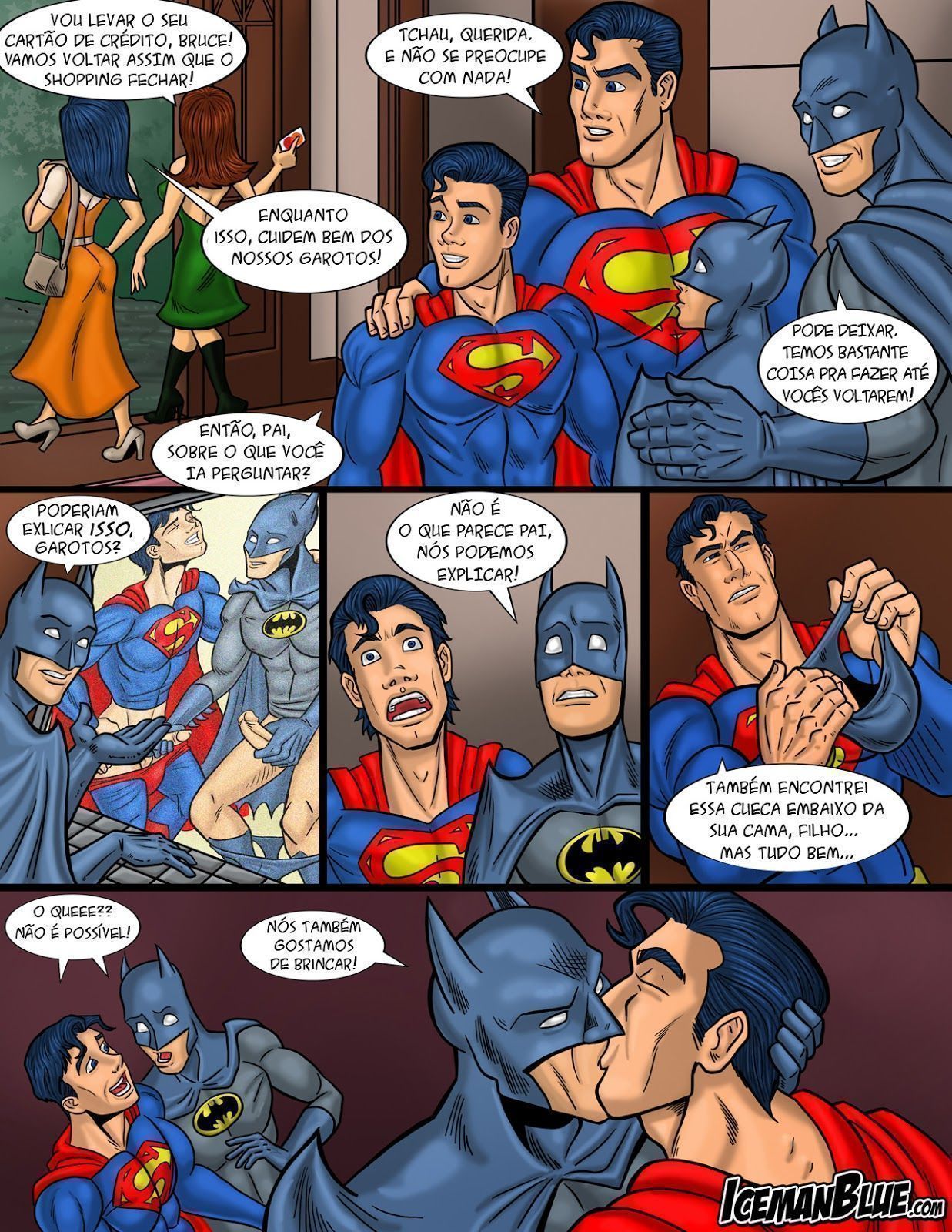 Capa do quadrinho adulto: Batman vs Superman Gay – Leia online em XCOMICS