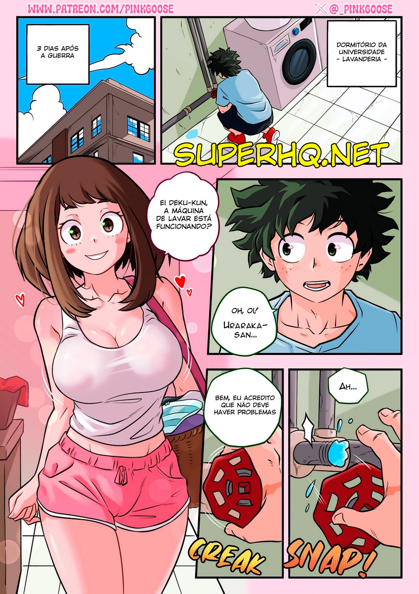 Página 3 do quadrinho adulto: Boku no Hero - Sexo na lavanderia – Leia completo em XCOMICS