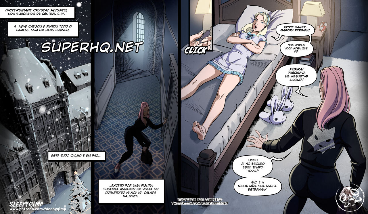 Página 1 do quadrinho adulto: Bondage na madrugada – Leia completo em XCOMICS