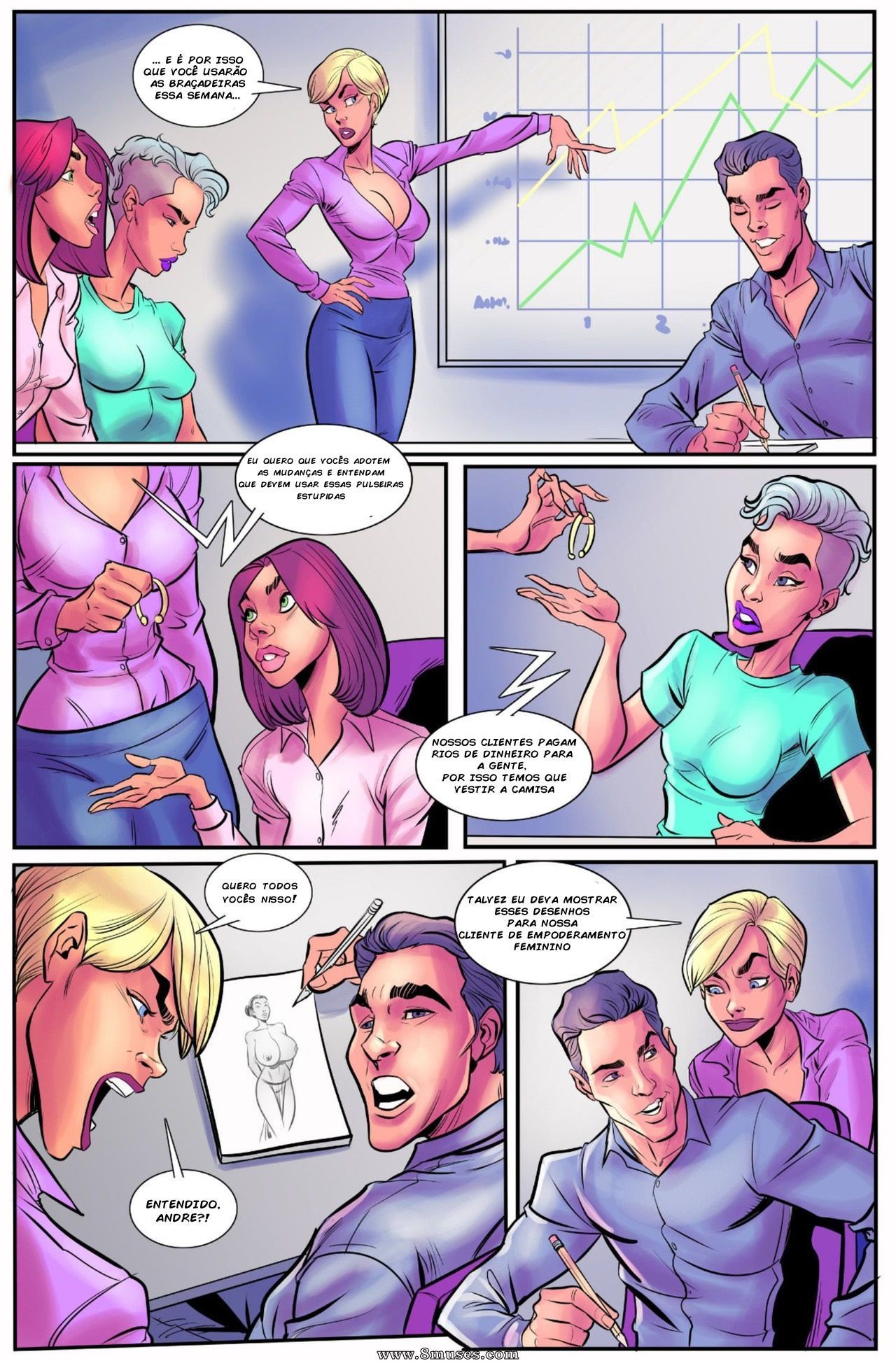 Página 2 do quadrinho adulto: Boss Bitch: A pulseira do sexo – Leia completo em XCOMICS