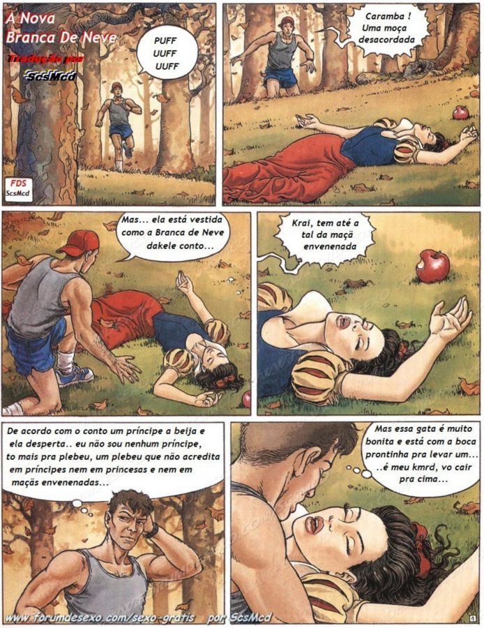 Página 1 do quadrinho adulto: Branca de Neve gostosa – Leia completo em XCOMICS