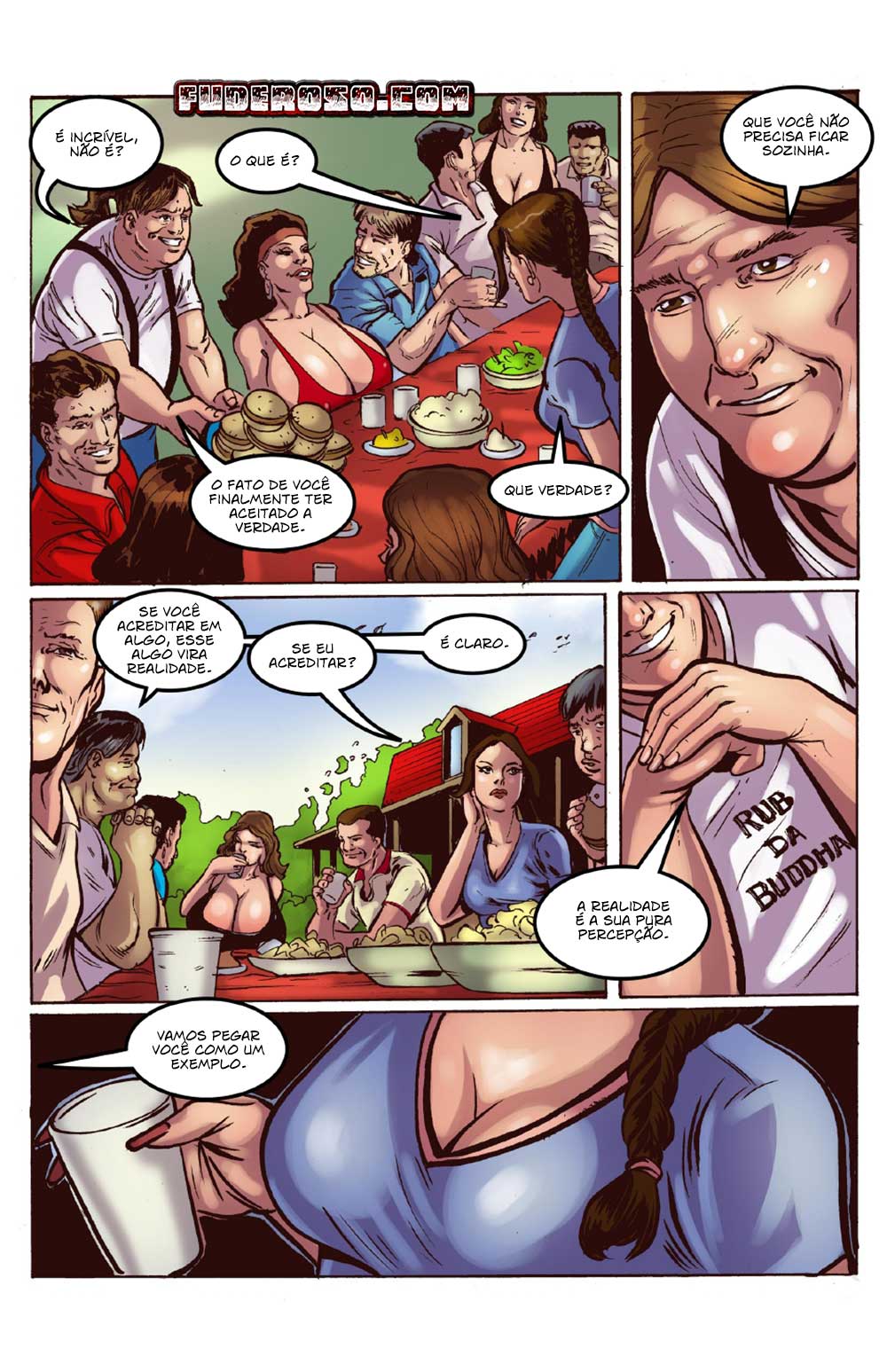 Página 5 do quadrinho adulto: Bubba's Buddha em: Os peitões de Pamela – Leia completo em XCOMICS