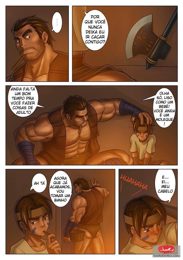 Página 4 do quadrinho adulto: Caçador Novato Virando Adulto – Leia completo em XCOMICS