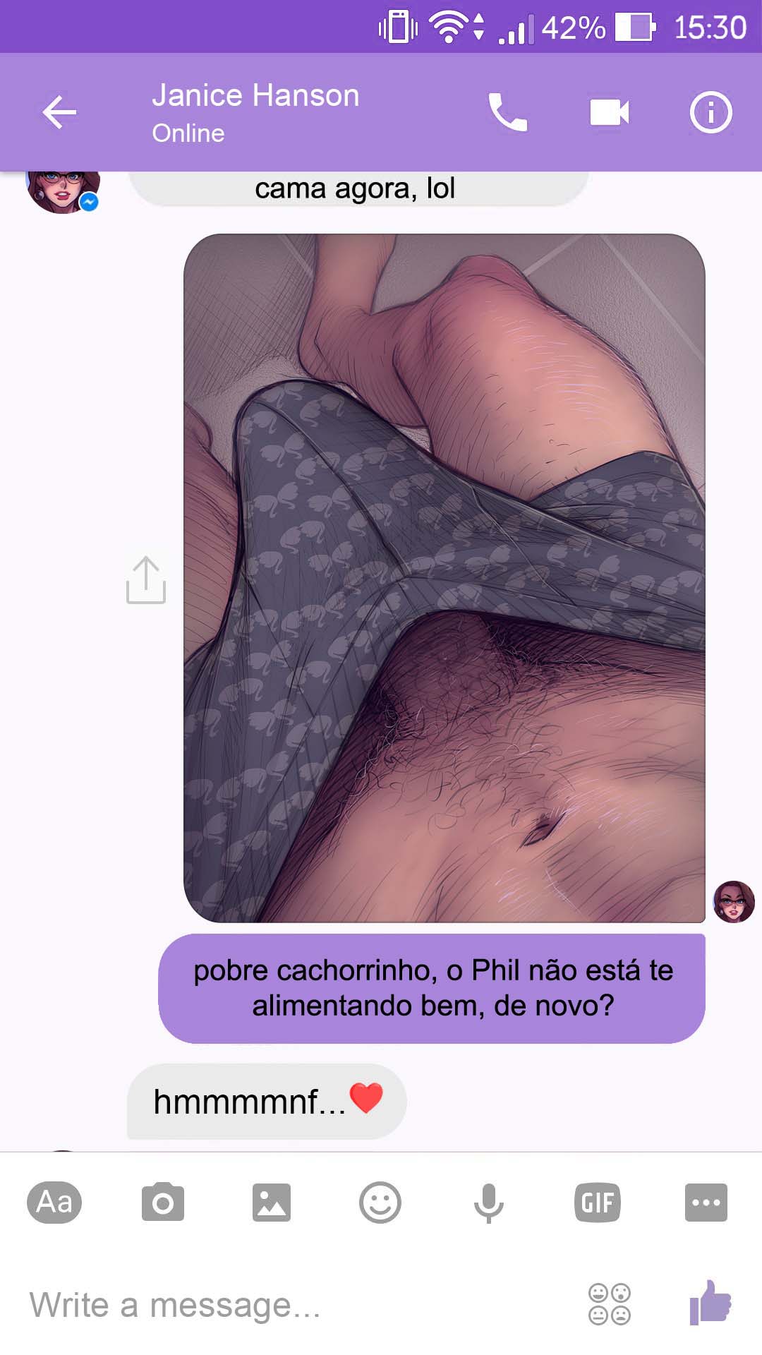 Página 11 do quadrinho adulto: Chat com a Janice – Leia completo em XCOMICS