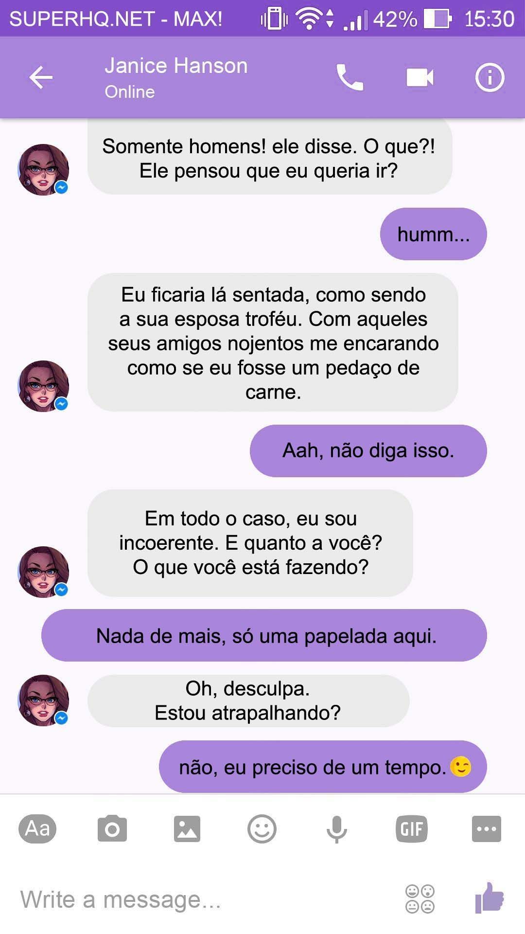 Página 3 do quadrinho adulto: Chat com a Janice – Leia completo em XCOMICS