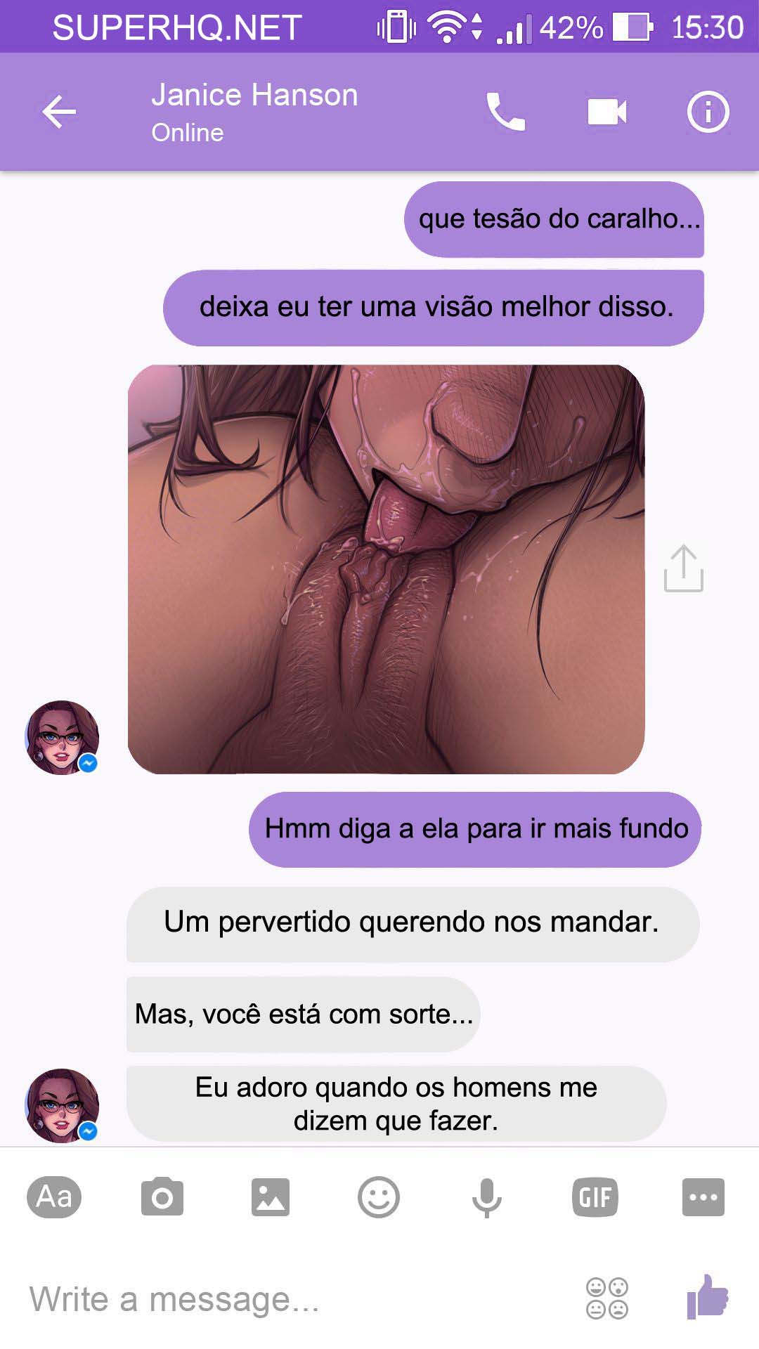 Página 42 do quadrinho adulto: Chat com a Janice – Leia completo em XCOMICS