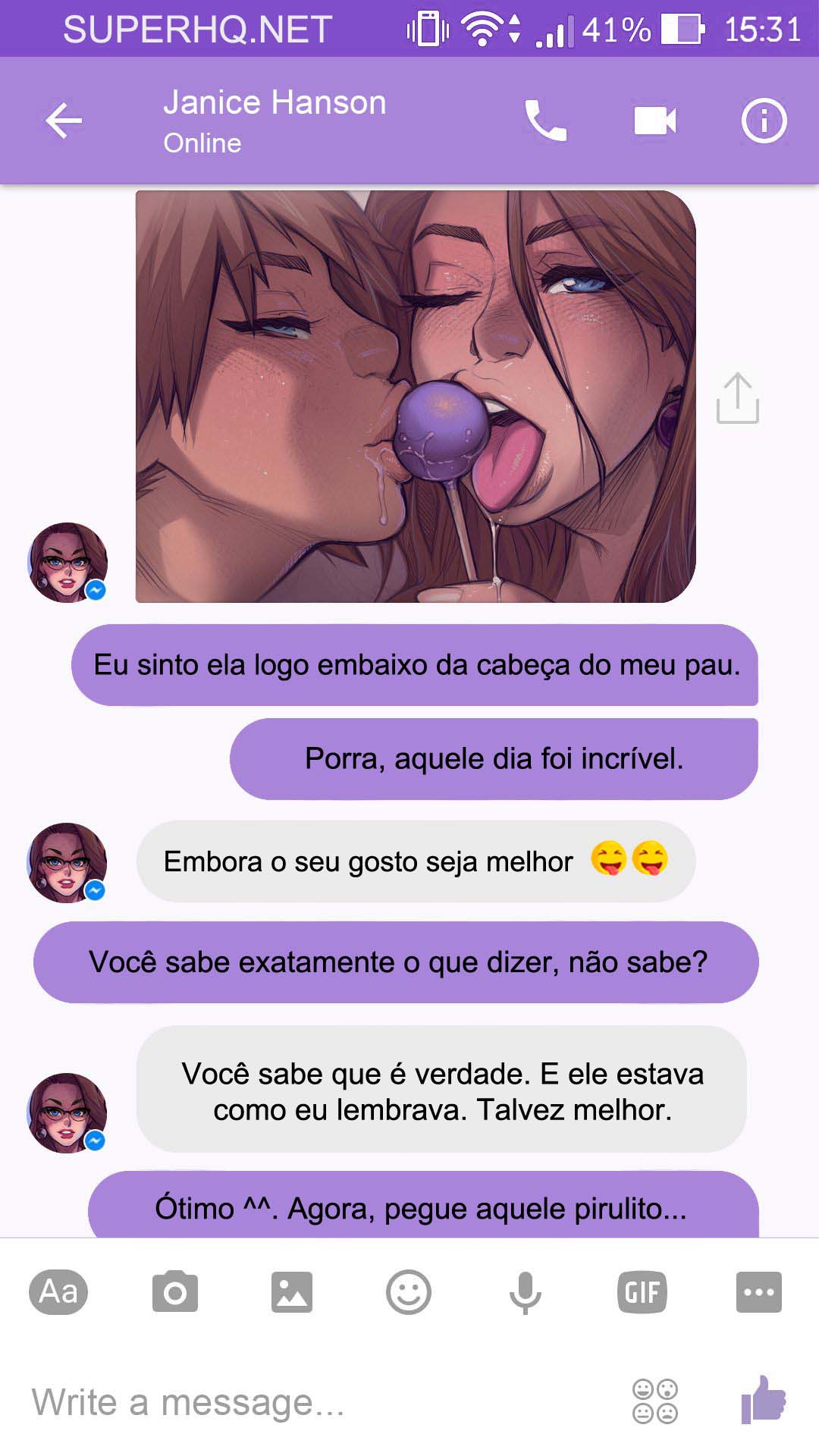 Página 45 do quadrinho adulto: Chat com a Janice – Leia completo em XCOMICS