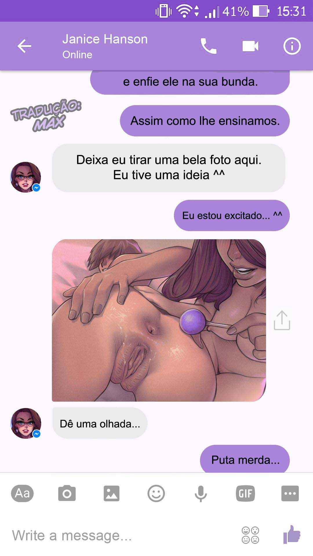 Página 47 do quadrinho adulto: Chat com a Janice – Leia completo em XCOMICS