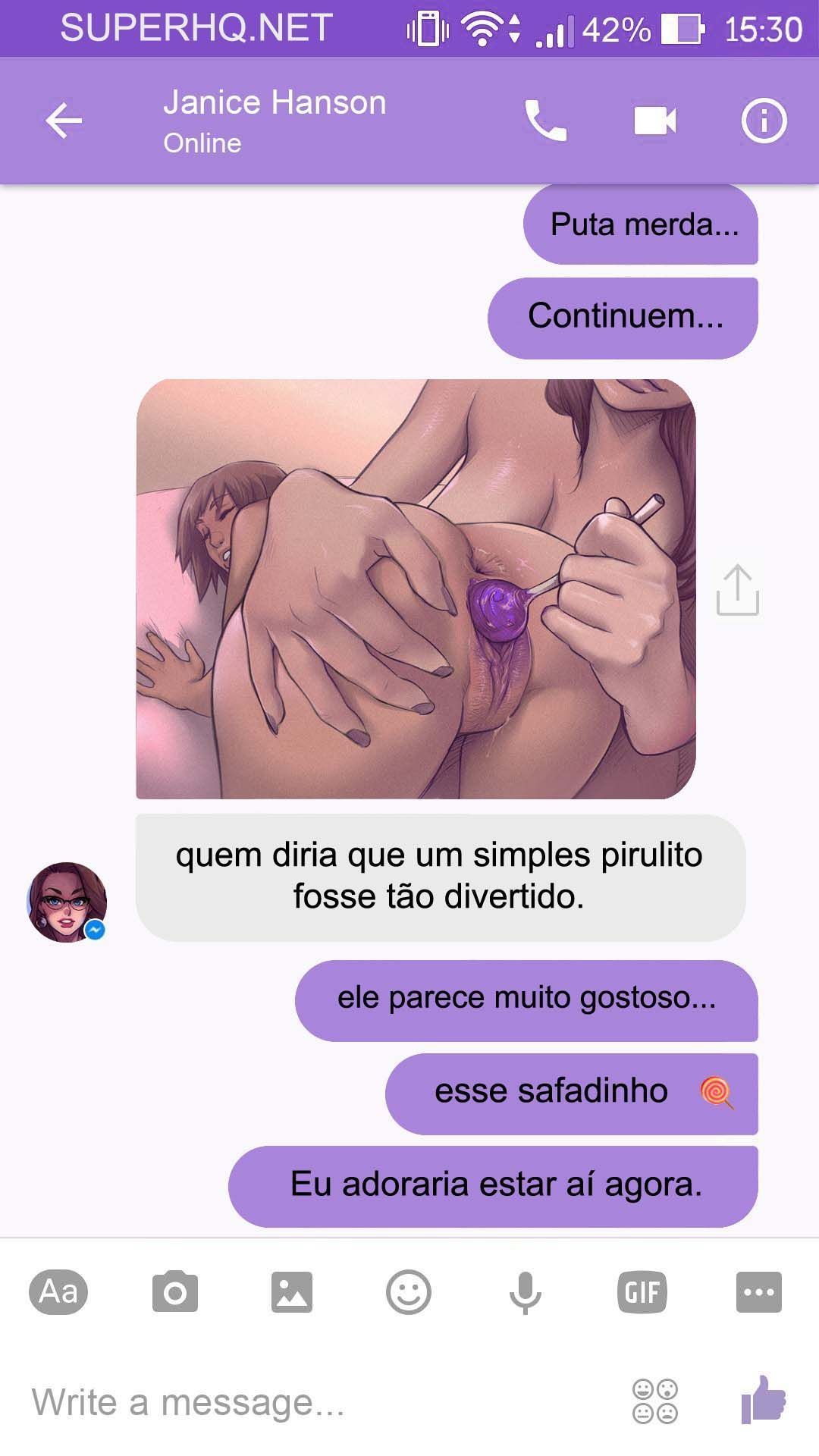 Página 49 do quadrinho adulto: Chat com a Janice – Leia completo em XCOMICS