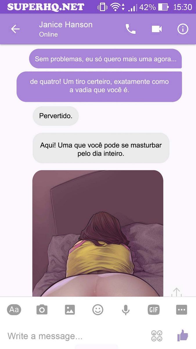 Página 54 do quadrinho adulto: Chat com a Janice – Leia completo em XCOMICS