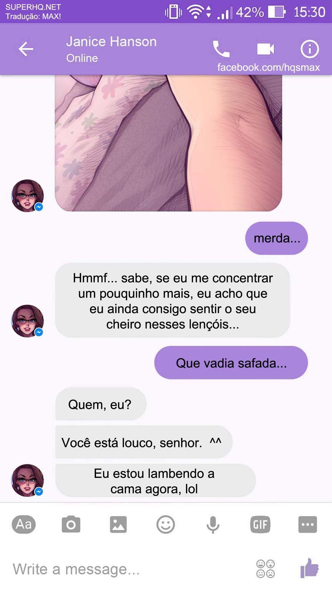 Página 10 do quadrinho adulto: Chat com a Janice – Leia completo em XCOMICS