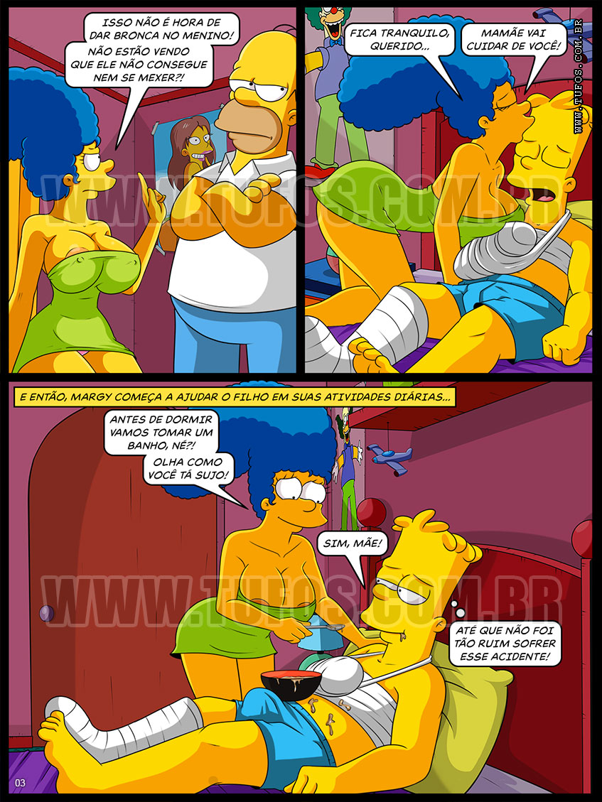 Página 3 do quadrinho adulto: Cuidando do Barty acidentado – Leia completo em XCOMICS