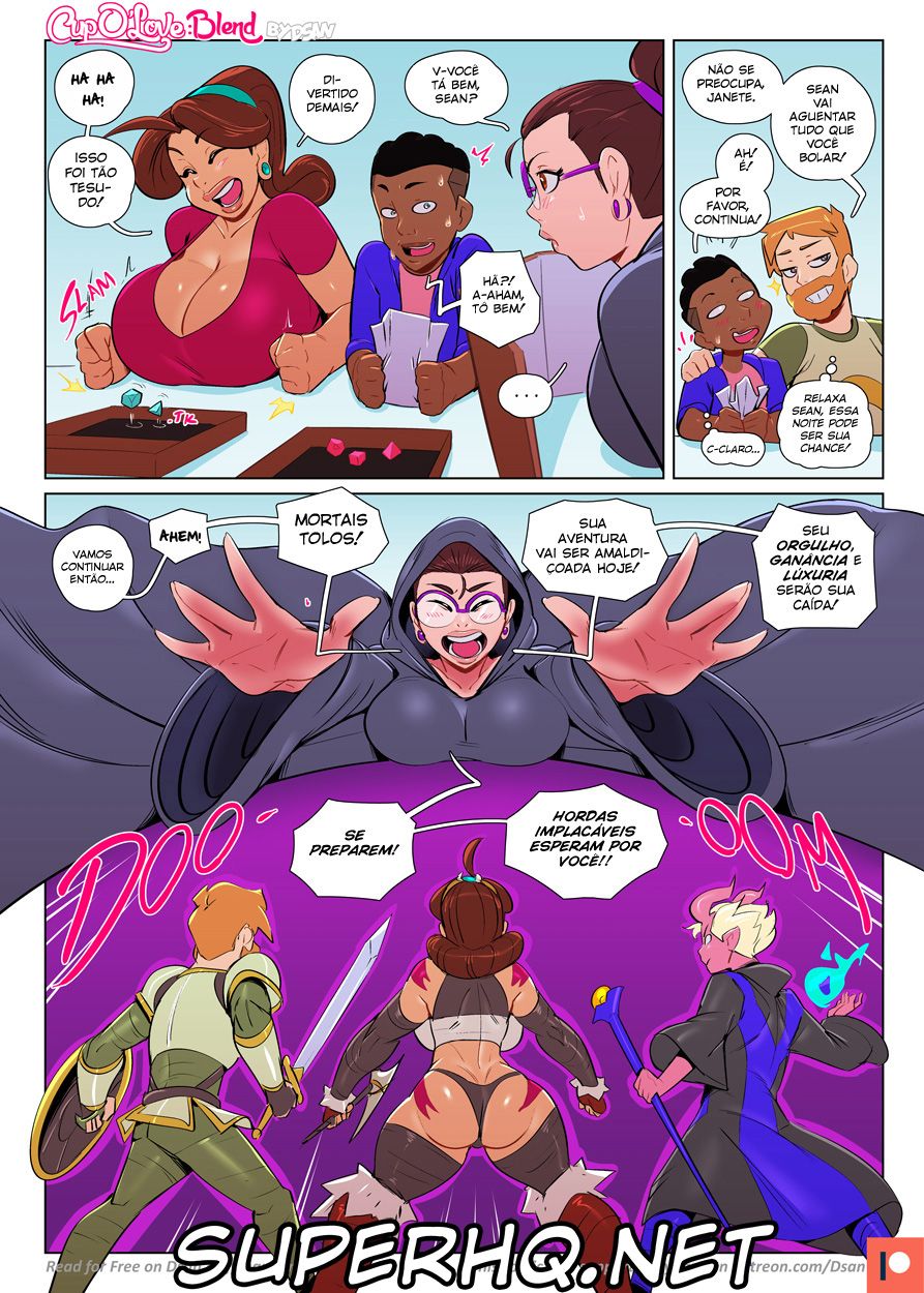Página 9 do quadrinho adulto: Cup O'Love: Jogando RPG – Leia completo em XCOMICS