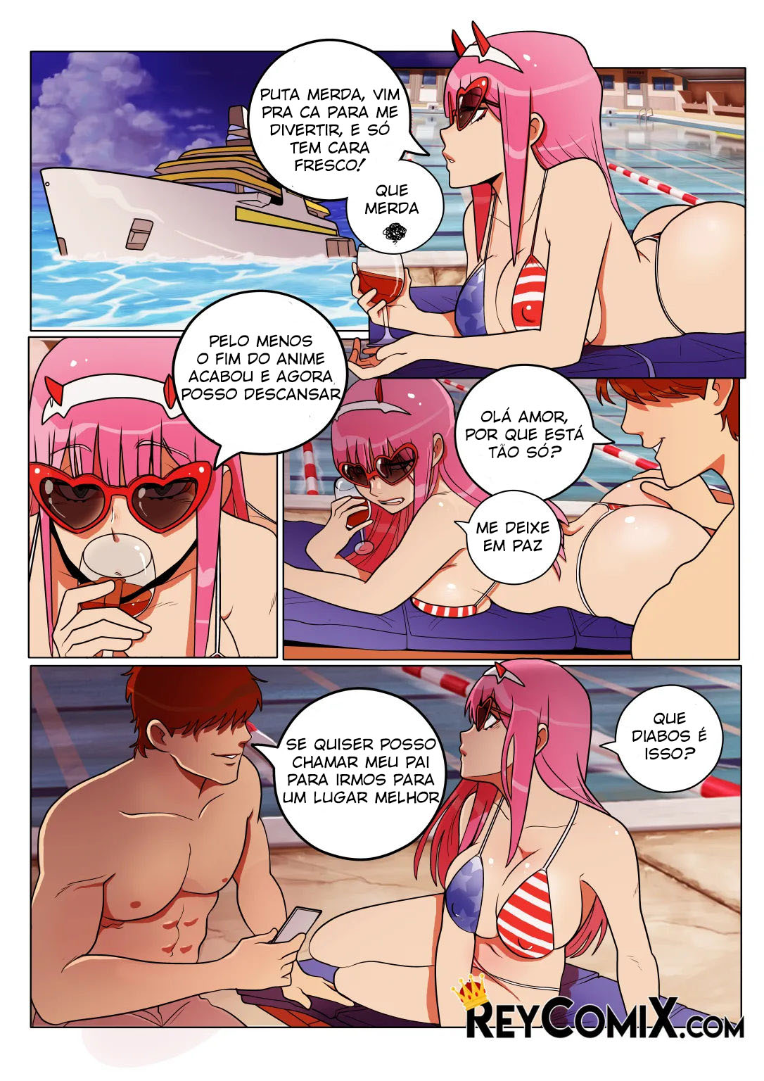 Página 4 do quadrinho adulto: De férias numa ilha estranha – Leia completo em XCOMICS